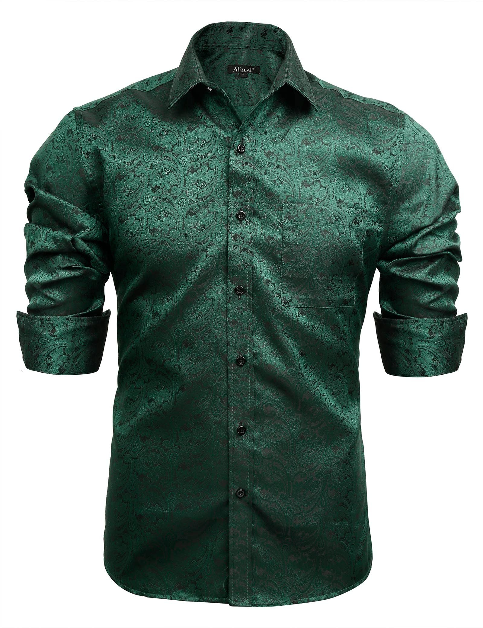 dark green mens dress shirt